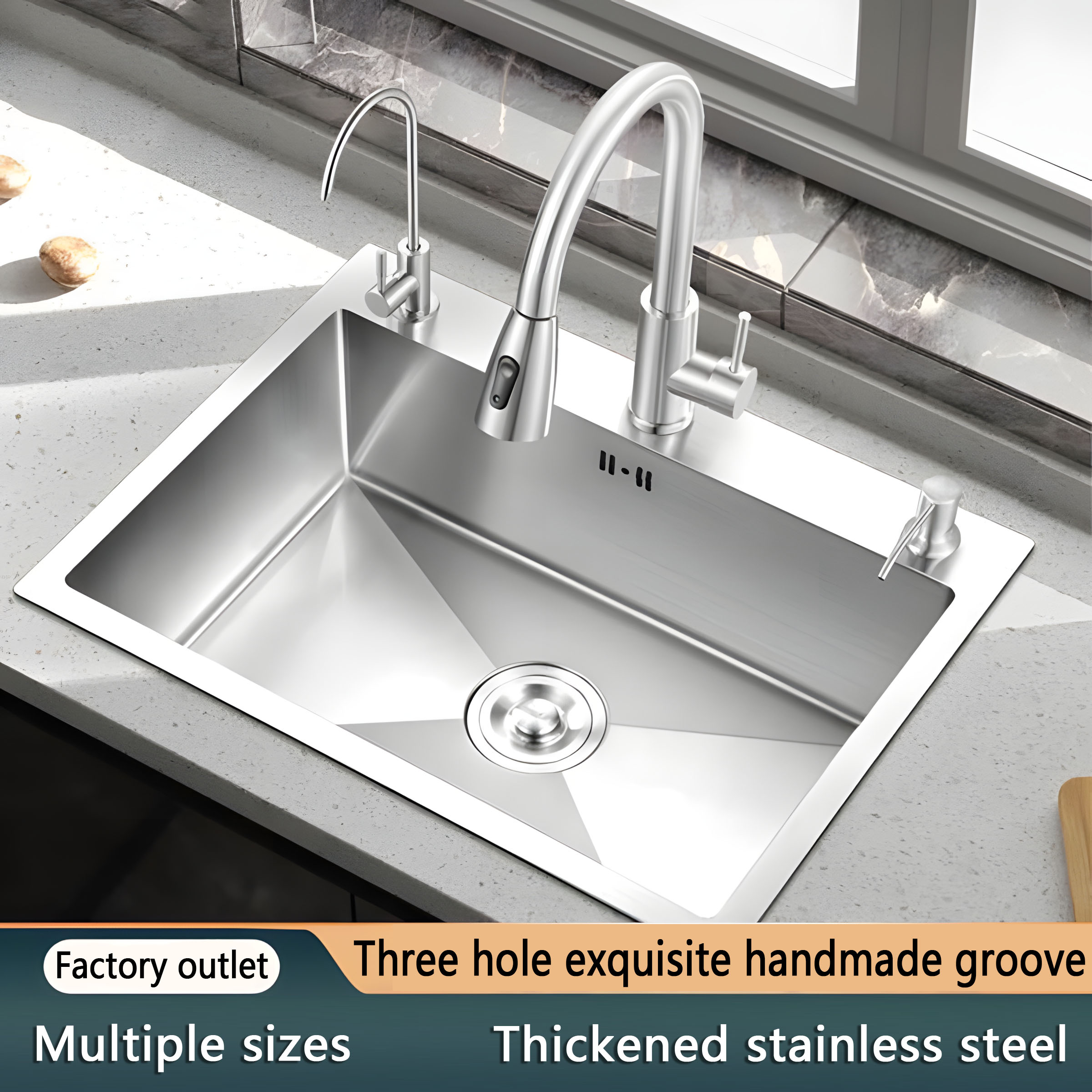 Commercial Kitchen Taps - Stainless Steel Chinese Kitchen Sinks for