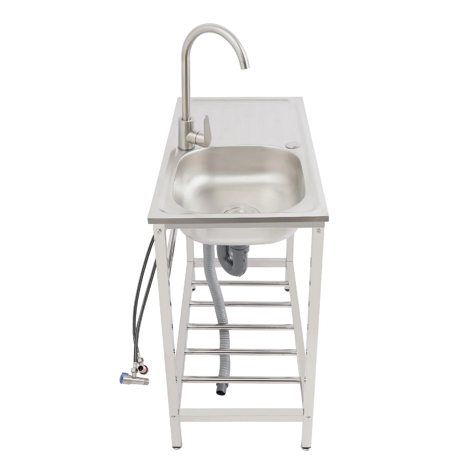 Commercial Kitchen Taps - Stainless Steel Sink, Freestanding Stainless Steel