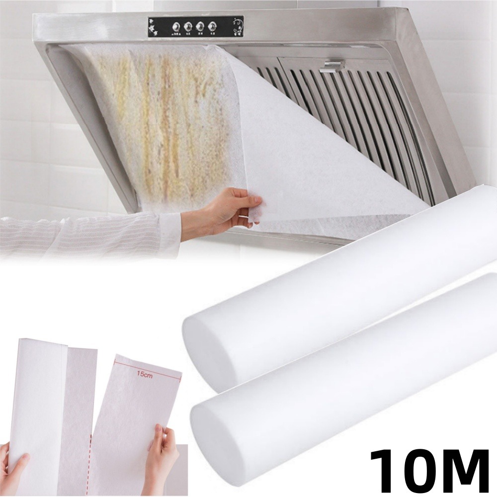 Commercial Kitchen Oil Filter - 46cm*5/10M Range Hood Filter Paper Disposable