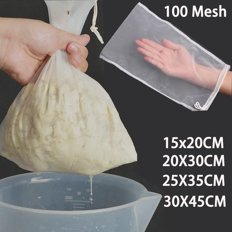 Commercial Kitchen Oil Filter - 100 Mesh Nylon Filter Nut Milk