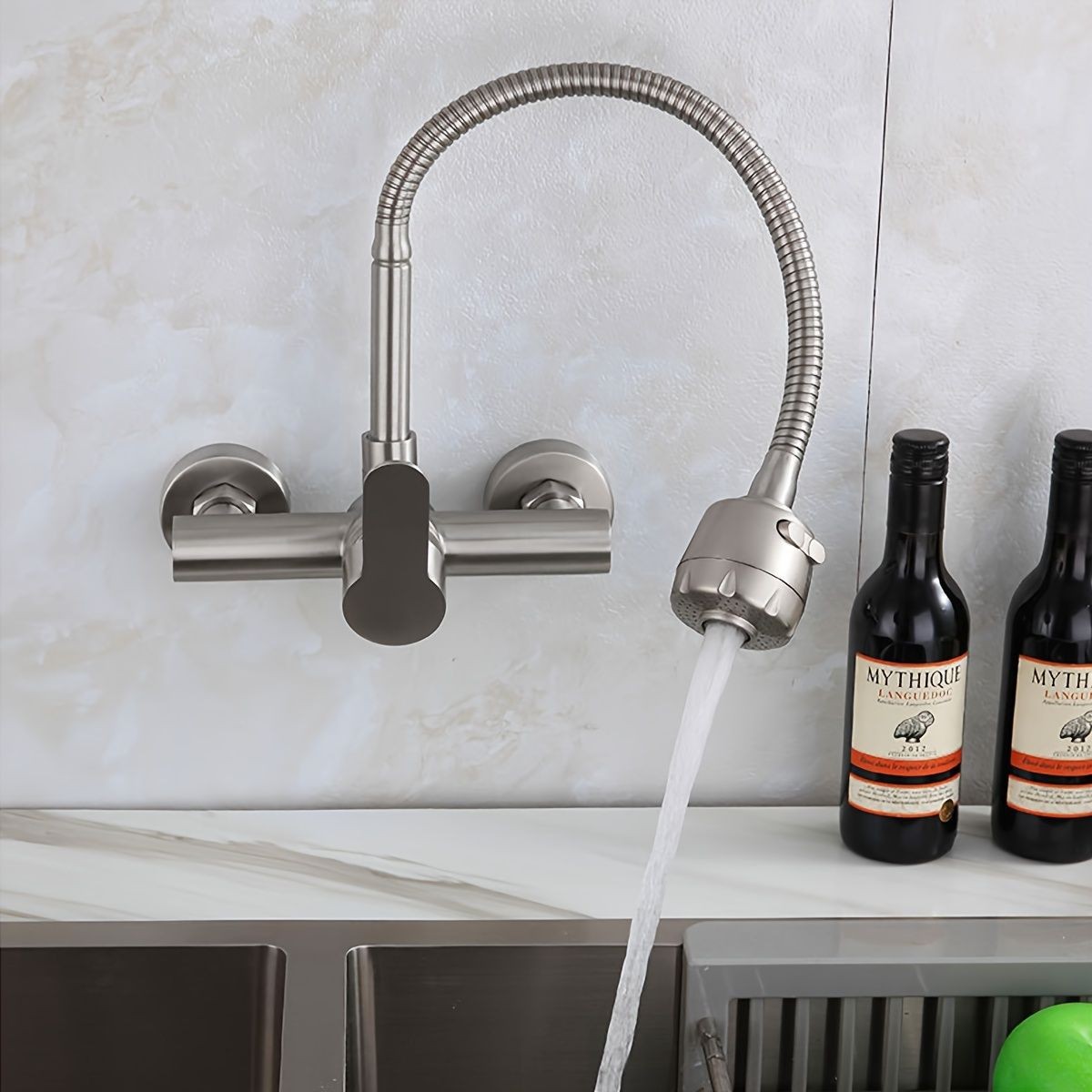 Commercial Kitchen Taps - Wall-mounted kitchen faucet, single handle, commercial