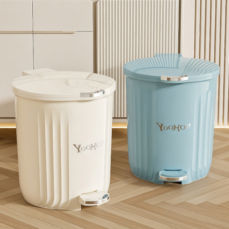 1Pcs Large-Capacity round Foot - огляд і ціна Commercial Kitchen Trash Can
