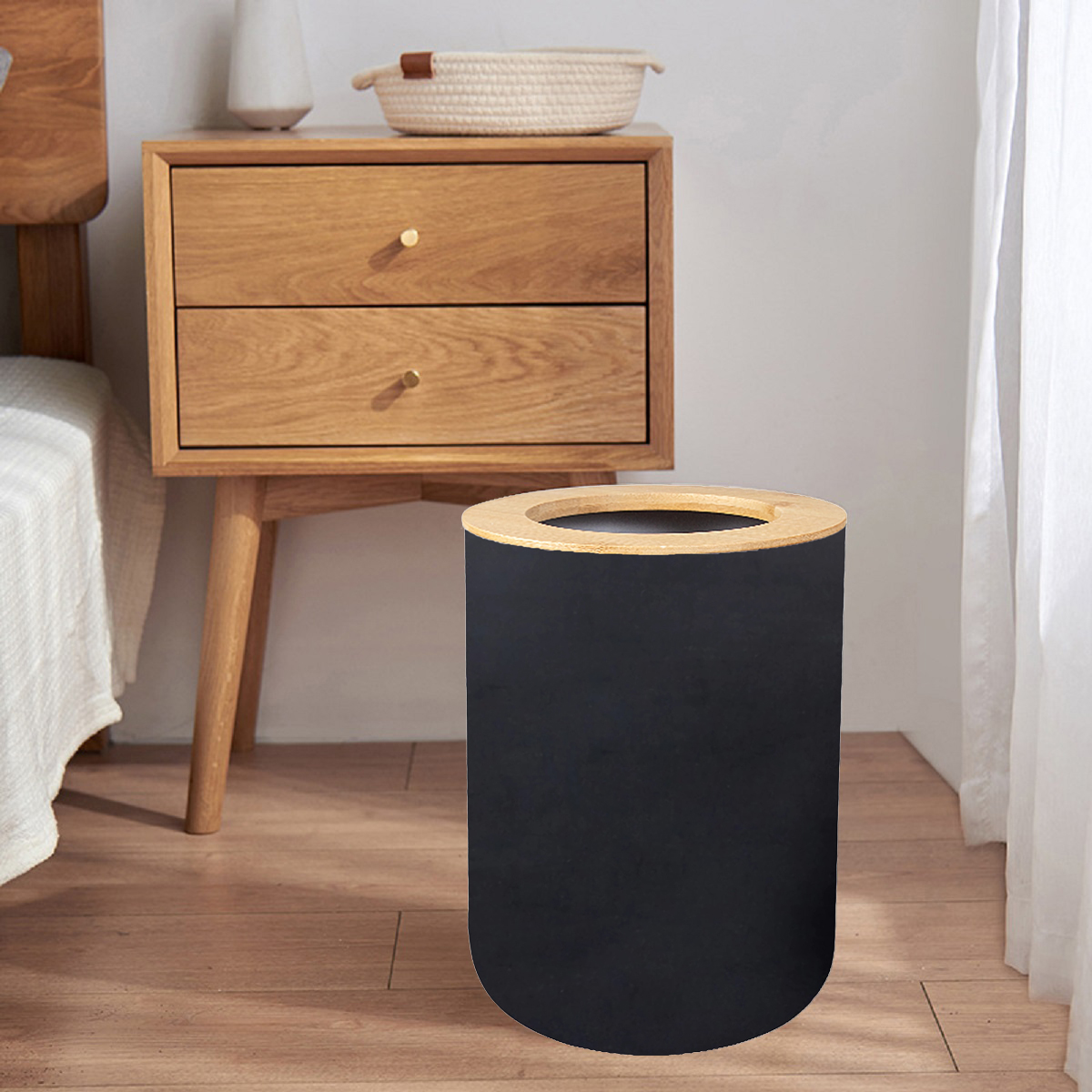 Black Plastic Trash Bin Modern - огляд і ціна Commercial Kitchen Trash Can