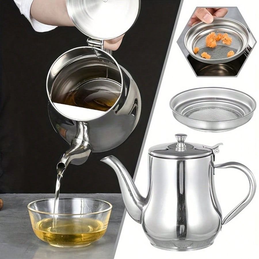 1PC Stainless Steel Oil Pot Ho - огляд і ціна Commercial Kitchen Oil Filter