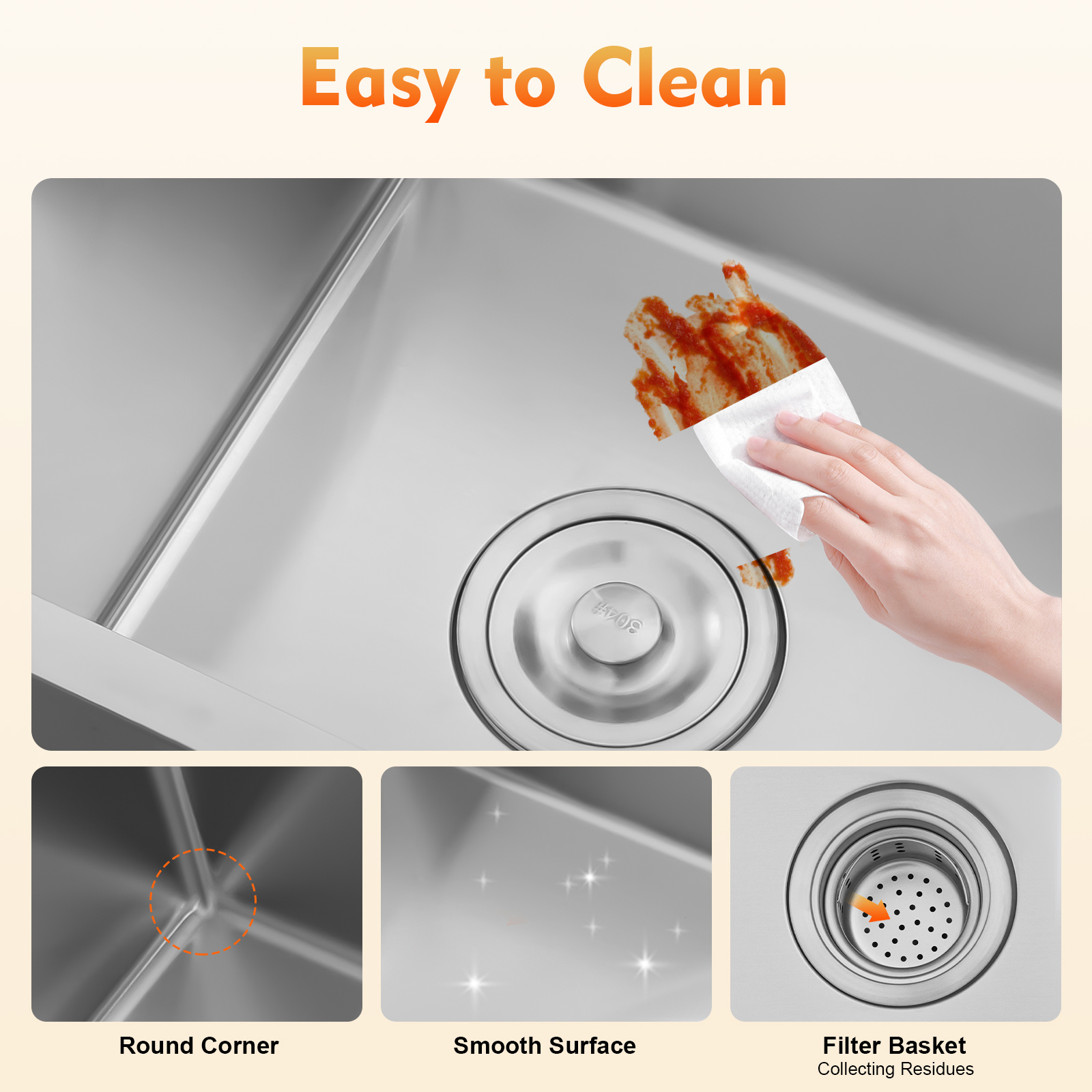Stainless Steel Kitchen Sink D - огляд і ціна Commercial Kitchen Taps
