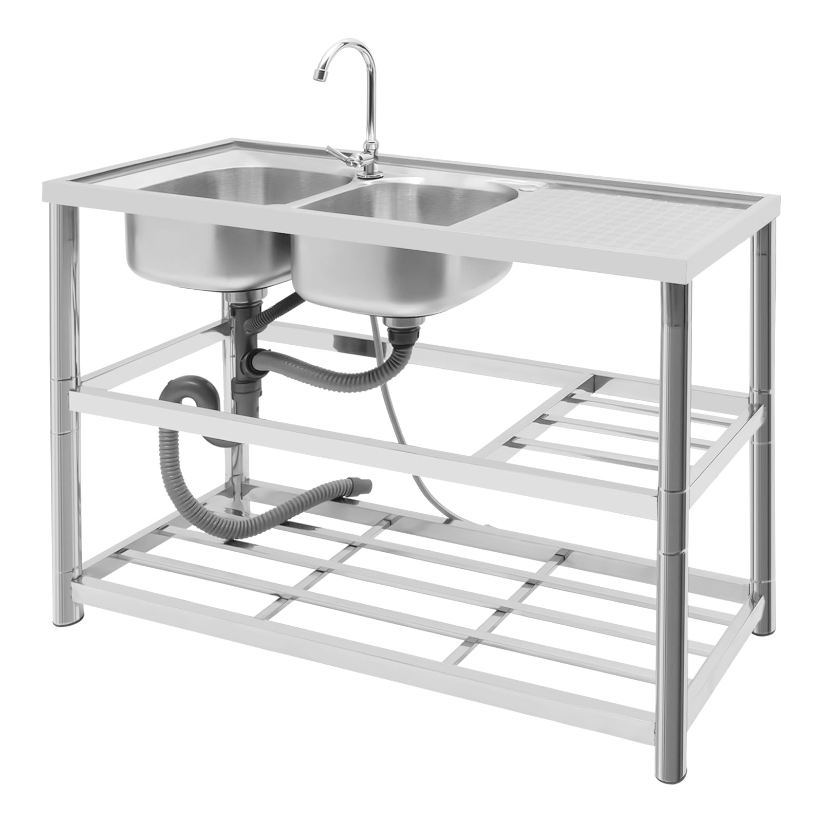 Commercial Sink Double Bowl St - огляд і ціна Commercial Kitchen Taps