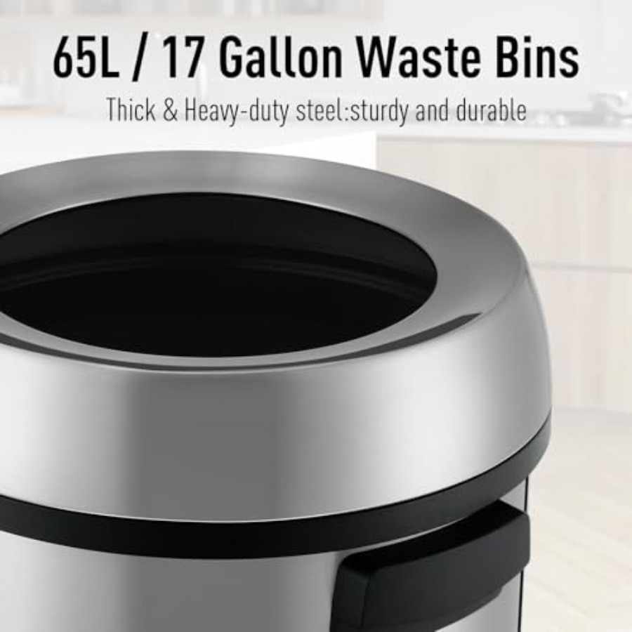 65L/17 Gallon Open Top Trash C - огляд і ціна Commercial Kitchen Trash Can