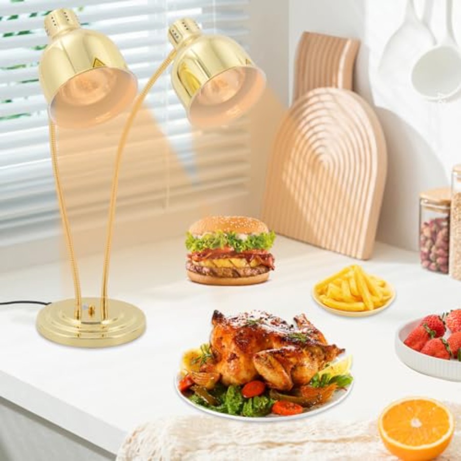 2-Head Food Warmer Lamp for Re - огляд і ціна Commercial Kitchen Warmer