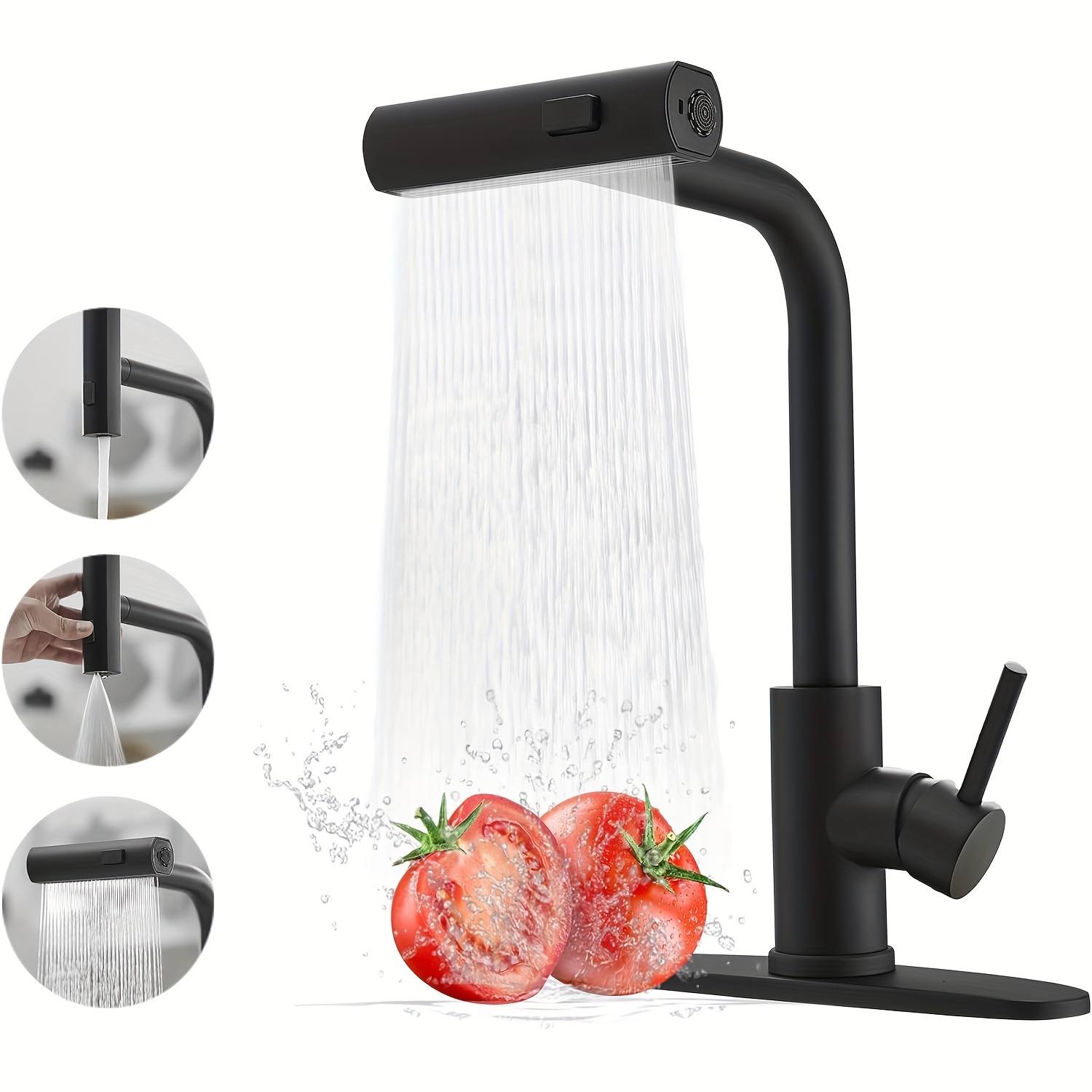 1 PC Black Kitchen Faucet With - огляд і ціна Commercial Kitchen Taps