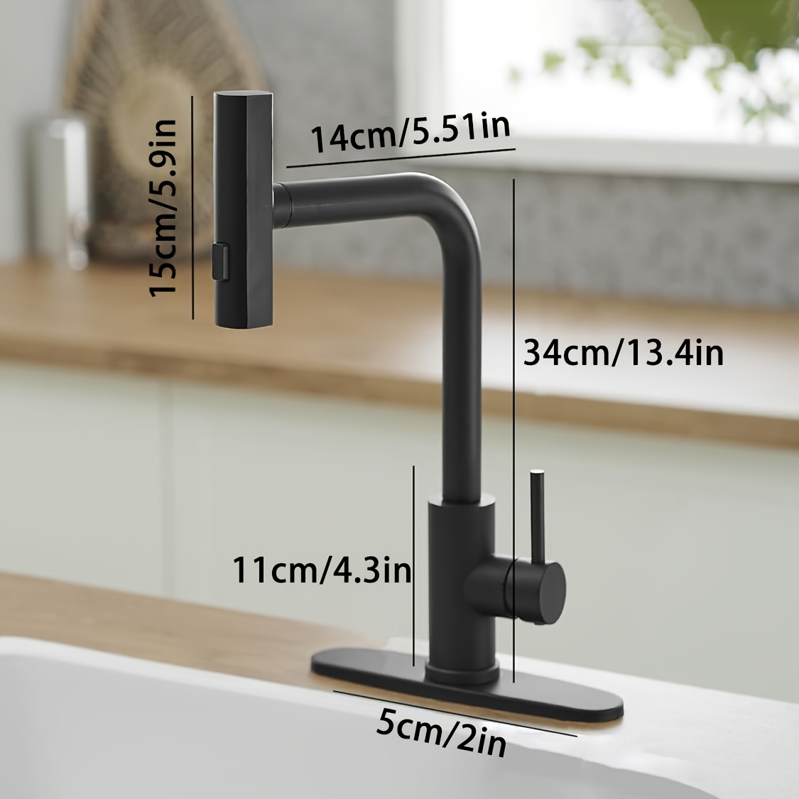 1 PC Black Kitchen Faucet With - огляд і ціна Commercial Kitchen Taps