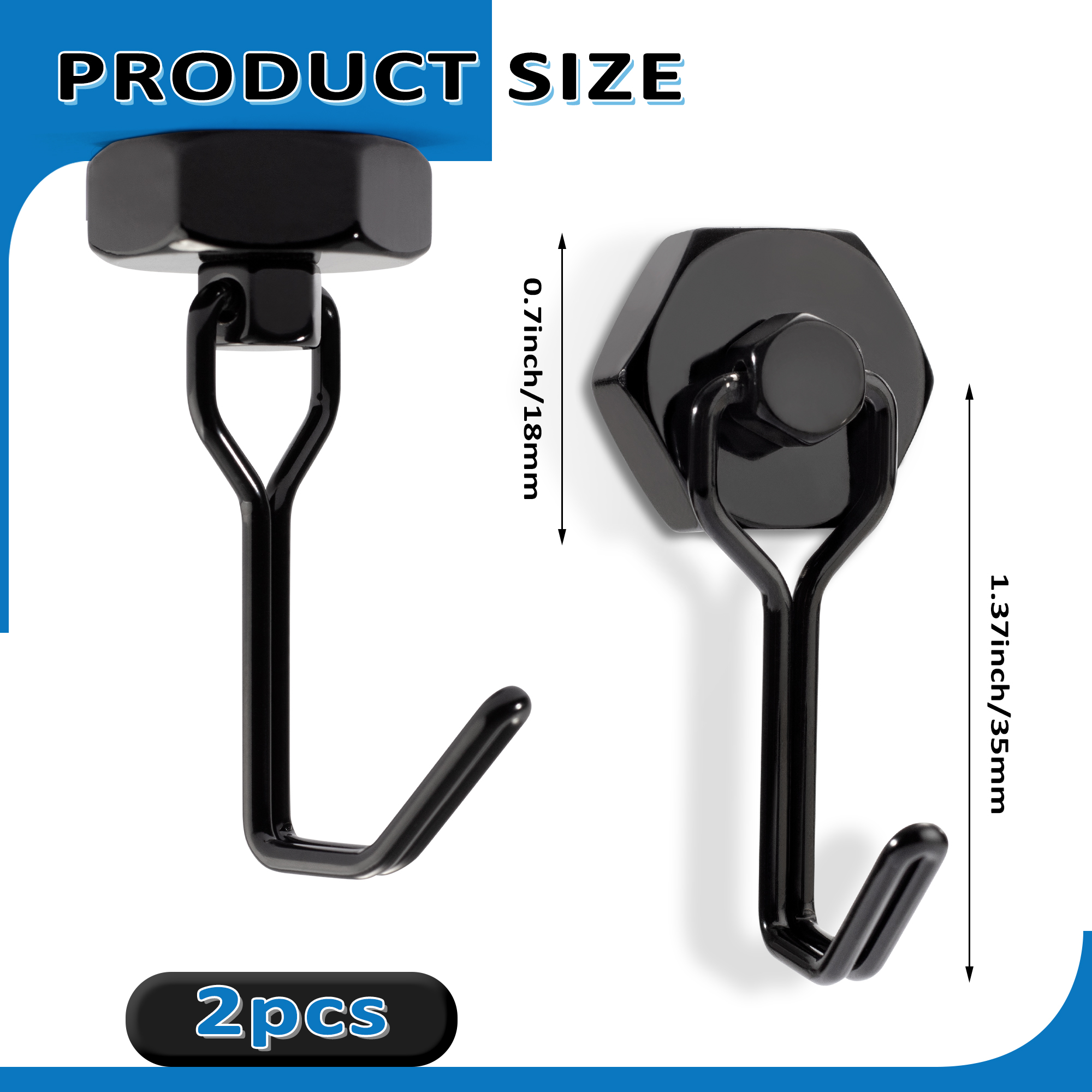 2PCS Strong Magnetic Hooks Sto - огляд і ціна Commercial Kitchen Fridge