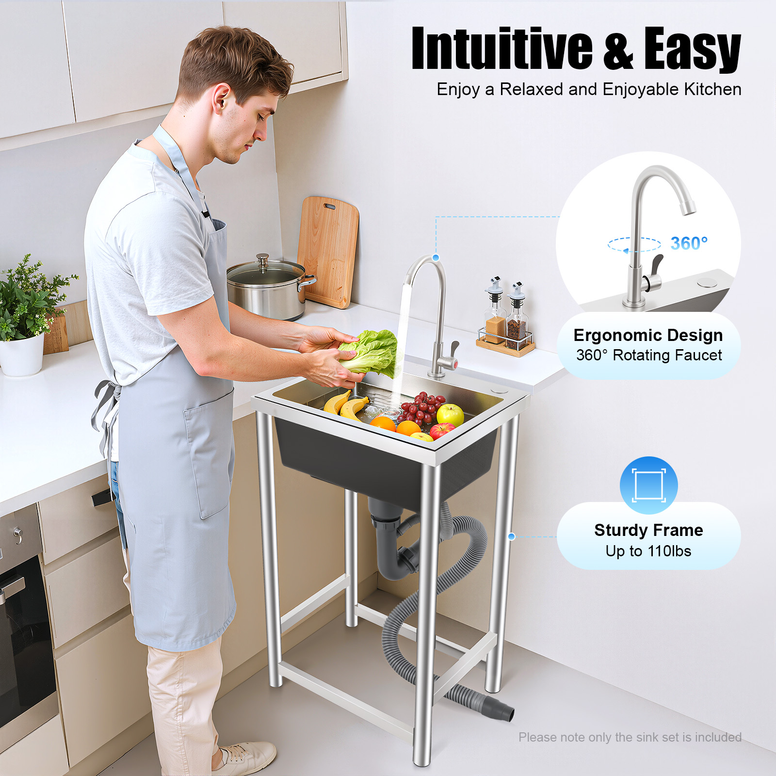 45x40x22cm Kitchens Single Bow - огляд і ціна Commercial Kitchen Taps