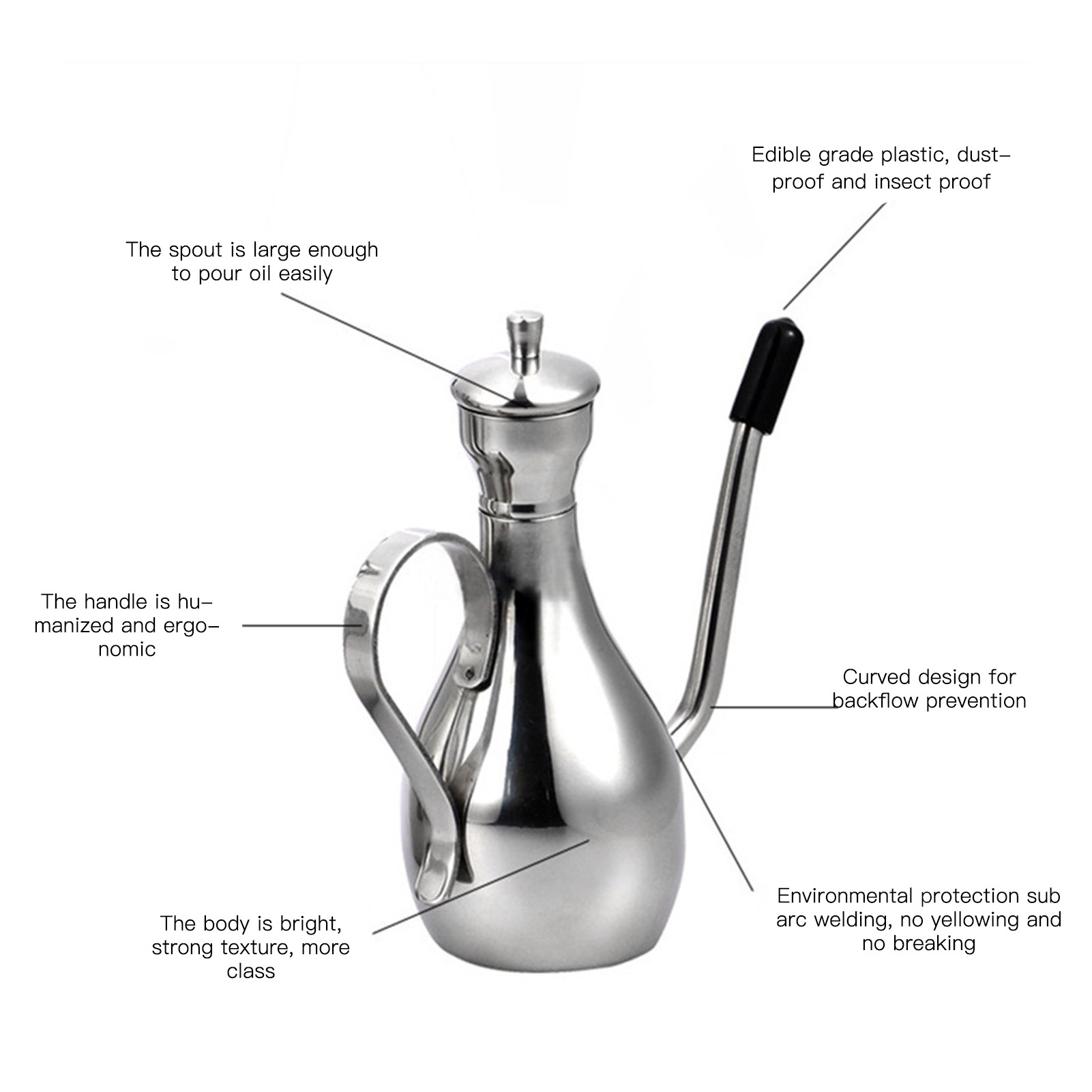 350ml Stainless Steel Oil Disp - огляд і ціна Commercial Kitchen Oil Filter