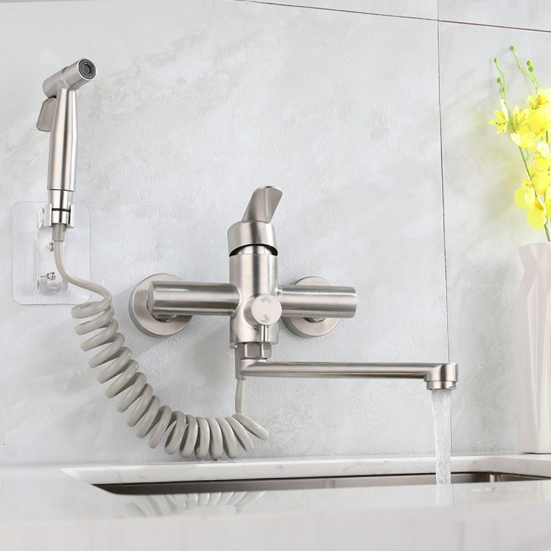 Brushed Nickel Wall Mount Sink - огляд і ціна Commercial Kitchen Taps